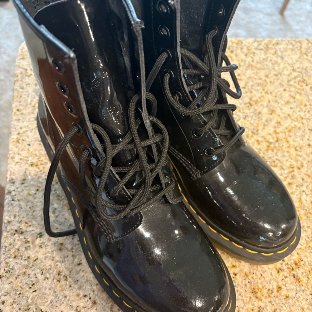Dr. Martens Shiny Black Combat Boots